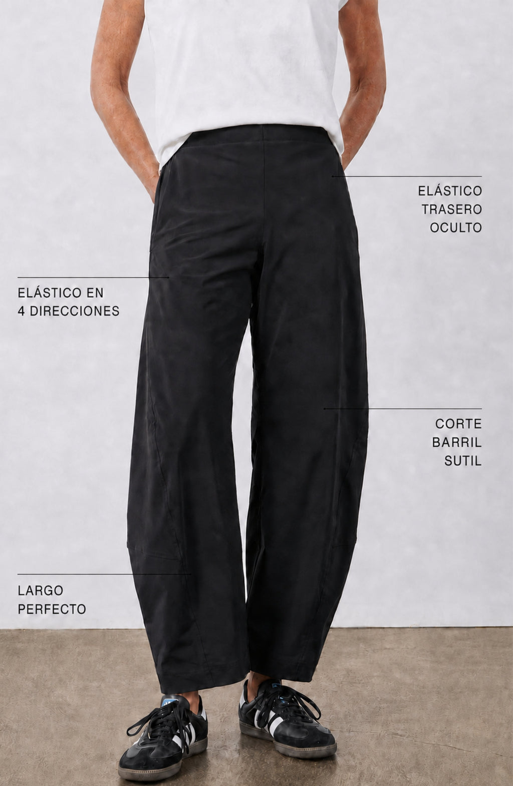 Pantalón Tonneau — Casual fit elastizado