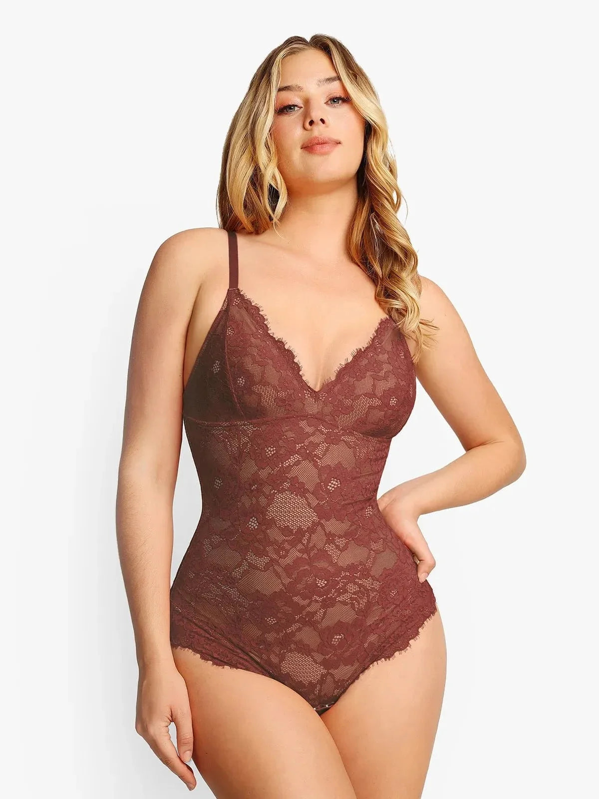 Body tipo tanga Shapewear de encaje completo