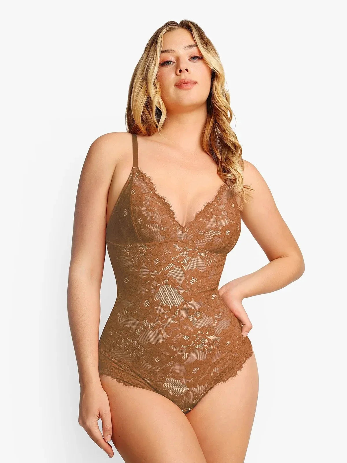 Body tipo tanga Shapewear de encaje completo